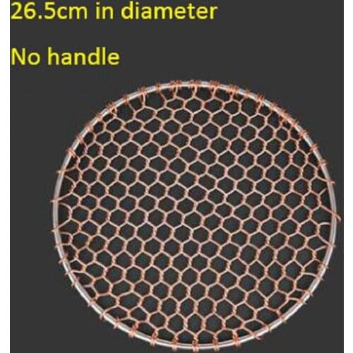 Newest Korean style Thick copper wire Round square barbecue wire mesh Outdoor Picnic barbecue mat multi-function with handle