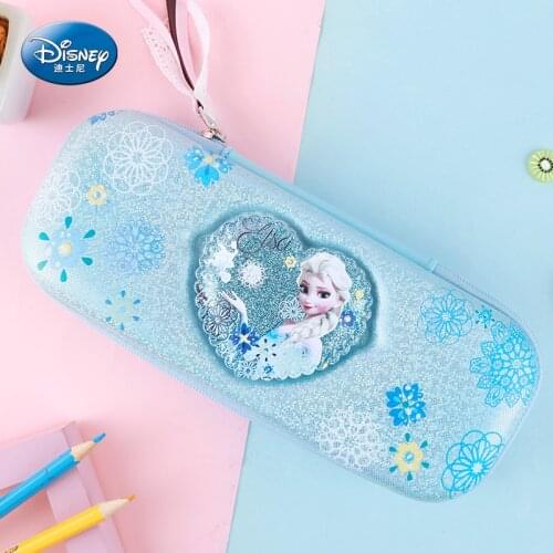 Authentic Disney Elementary School Pencil Case Frozen Grade 1-6 Girls Learning Stationery Pencil Box Simple