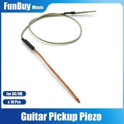 10pcs Guitar Pickup Stick Passive Piezo Pickup Soft Saddle Transducer Pickup For Acoustic Guitar Ukulele