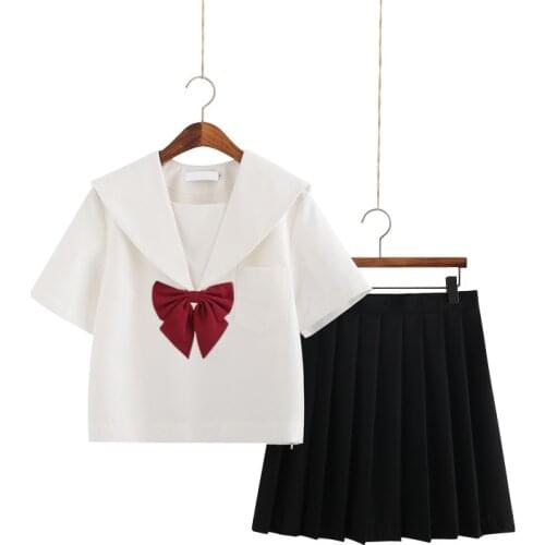 School Dress Lolita Summer Pink skirt JK Japanese School Uniforms Top+Skirt Girls Anime Cosplay Sailor Suits