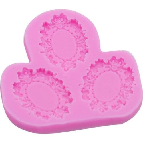 Fondant Cake Silicone Mold Dry Pace Molding Mold Retro Photo Frame Picture Frame Decoration Clay Epoxy Mold