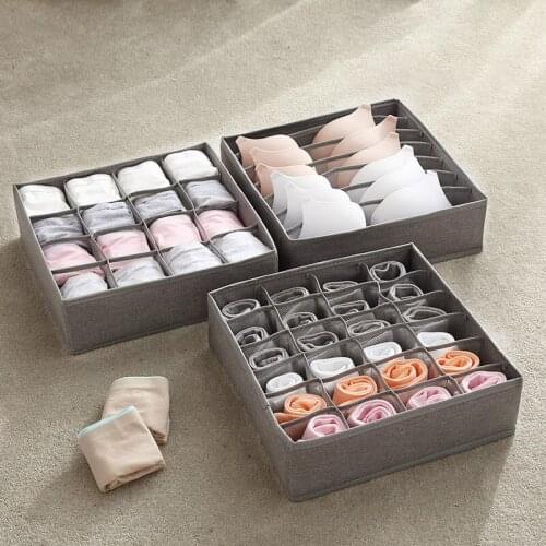 Foldable Underwear Drawer Storage Box Divider Clothes Storage Box Bra Scarf Tie Socks Storage Box