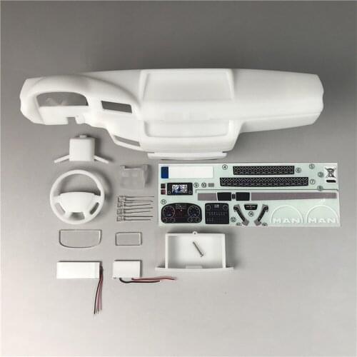 Tamiya 1/14 Rc Tractor MAN TGX 56325 Truck Cockpit Interior With Stickers
