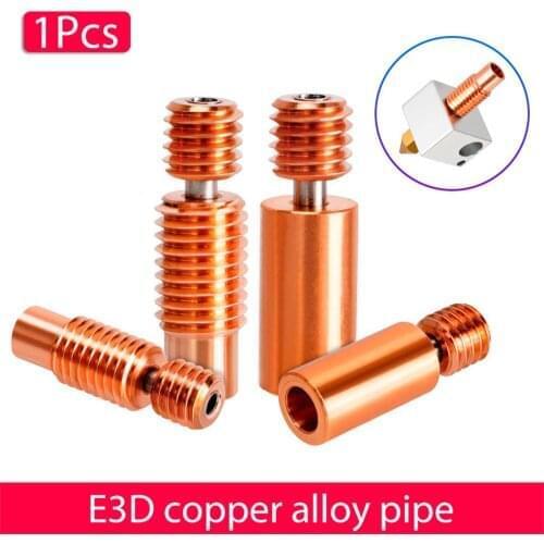 V6 Heat Break Throat Hotend Heater Block All Metal Copper Alloy M6/M7 Threaded Pipe for 3D HOTEND Prusa i3 Printer Accessory