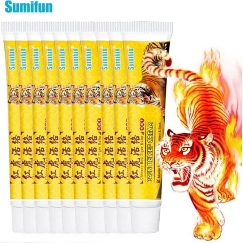 10Pcs Sumifun Tiger Balm Analgesic Cream Knee Joint Muscle Sprain Pain Relief Ointment Arthritis Rheumatoid Body Care Plaster