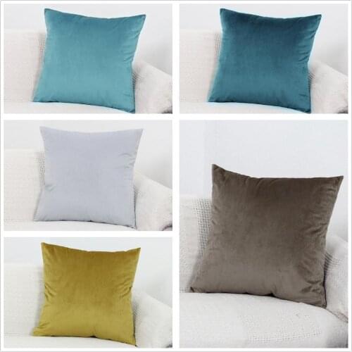 Solid Color Pillowcases Soft Cushion Covers Square Decorative Pillows For Sofa Bed Car Home Throw Pillow Christmas Gift