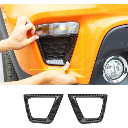Carbon fiber ABS Front Side Turn Signal Light Lamp Cover For Jeep Renegade 2019
