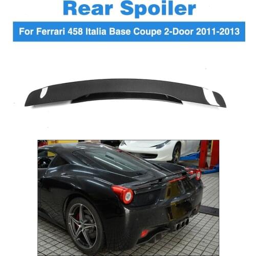 Carbon Fiber Rear Trunk Double Spoiler Wing Boot Lip for Ferrari 458 Italia Base Coupe Convertible 2-Door 2011 2012 2013