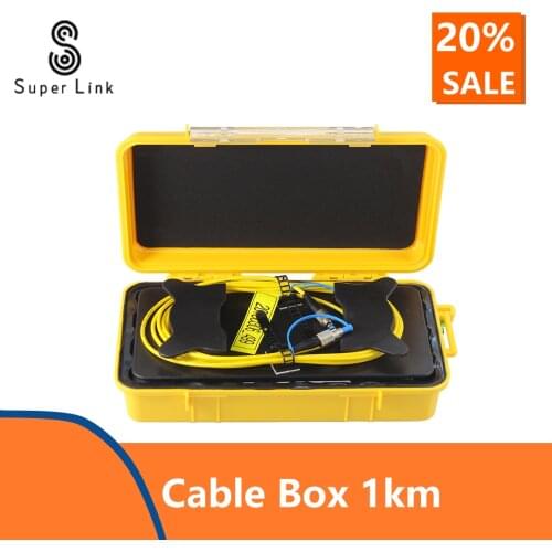 Fiber Optic OTDR Launch Cable Box 1km SM Single Mode FC/UPC-FC/UPC OTDR Dead Zone Eliminator Fiber Rings