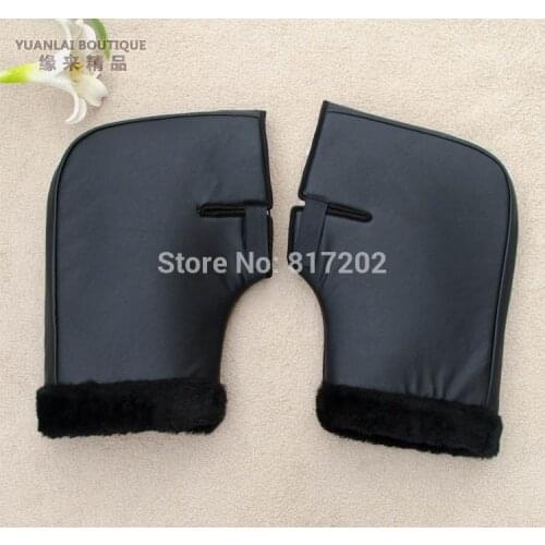 High Quality PU Leather Motorcycle motor Handlebar Muffs Snowmobile Waterproof Winter Hand Warm Covers Gloves Handle Bar Muffs