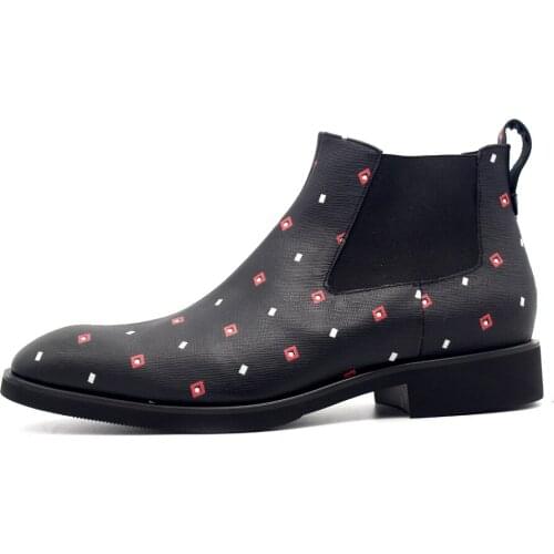 Winter Chelsea Boots Fashion Ankle boots Genuine Leather Handmade Men Boots Martin boots for men