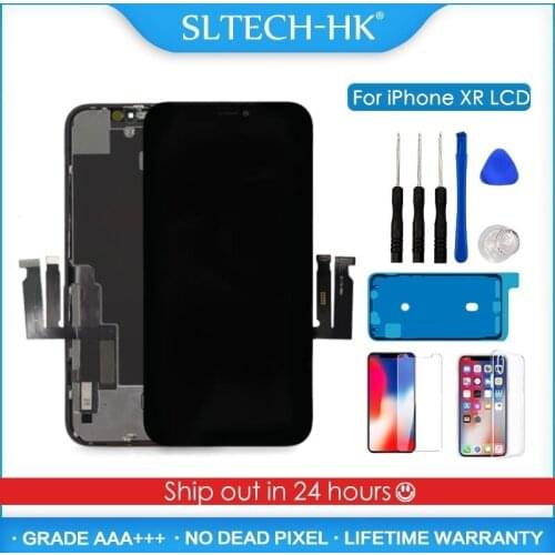 10PCS/LOT AAA+++ For iPhone XR LCD With Metal Plate Pre-assembled Screen Replacement Assembly Display No Dead Pixel