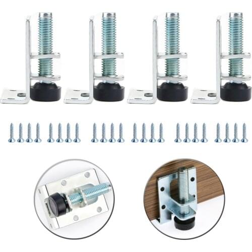 2/4 Pack Adjustable Leveling Feet Heavy Duty Furniture Leveler For Furniture Cabinets Wardrobe Workbench
