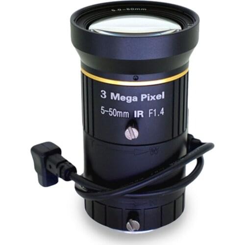 3 million HD 10x manual optical zoom CS interface lens 5-50MM1/2.7 FA lens