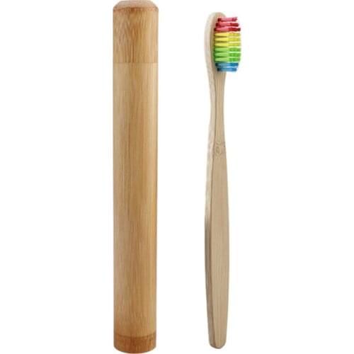 6pcs/set Portable soft bristles - Organic, Natural,eco-friendly Oral Care Soft Oral Care Soft wooden Storage Box Tooth Brushes