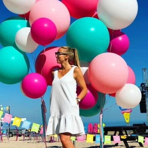 36inch Big Pink Balloons Custom Wedding Party Retro Balloon Macarone Matte Inflatable Helium Baloon Arch Decoration Kids Toys