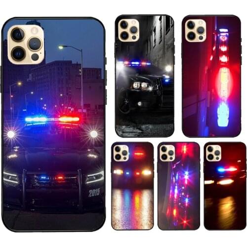 Police Cars Light At Night Case For iPhone 11 Pro Max 12 mini Coque For iPhone XR X XS Max SE 2020 6S 7 8 Plus