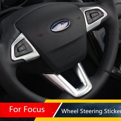 Wheel Steering Decorated Protective Frame Cover Sticker For Ford Focus 2015-2017 Z2EA314