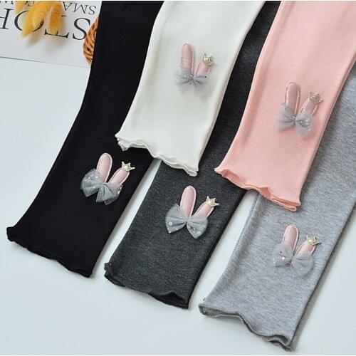 Spring Autumn Leggings New Arrival Cute Rabbit Tight Long Pants for Girls Kids Children Pants