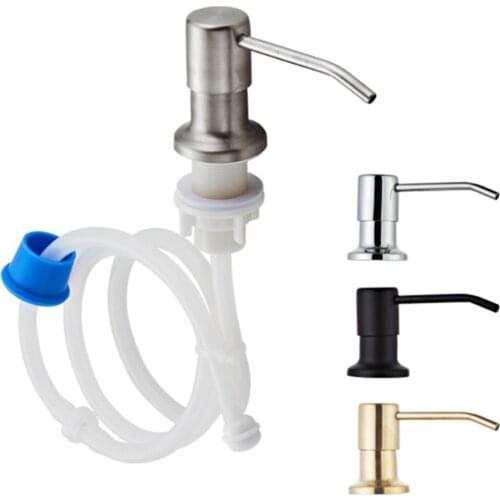 Bathroom Liquid Soap Dispenser Set Detergent Dispensers Kitchen Sink Soap Dispenser Press Dispenser Head with Silicone Tube