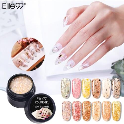 Elite99 5ml Shimmer Glitter Gel Nail Polish Hybrid Varnish UV Nail Polish Semi Permanent Enamel Lacquer Nail Art Gel Polish