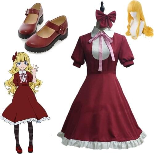 Bungo Stray Dogs Alice cosplay costume Red dress uniform Halloween costumes Anime clothes outfits cosplay wig christmas dress