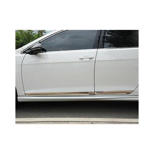 Steel Chrome Side Door Body Molding Cover Trim 4pcs for VW Golf MK7 2013-2018