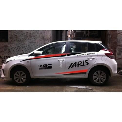Wholesale Cheap WRC Words With Logo Side Body Sticker For Toyota Yaris Z2CA660