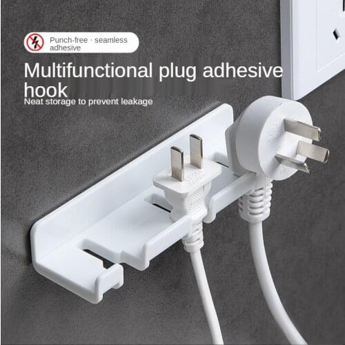 Punch-free paste plug hook hanging wall toothbrush hanging bathroom bathroom stick hook bedroom home collection wall shelf