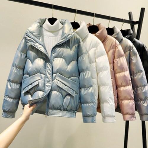New Winter Parka For Women 2021 Winter Jacket Coat Female Fashion Girl Parkas Warm Thick Outerwear Shiny down padded Clothing