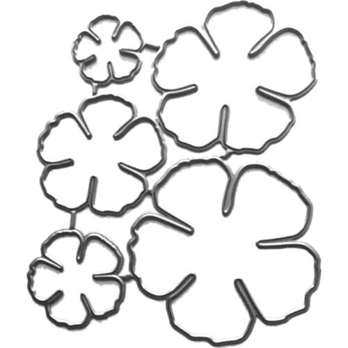 Five Petal Flower Metal Cutting Dies Stencil Scrapbooking DIY Album Stamp Paper Card Embossing Decor Craft Drop Ship