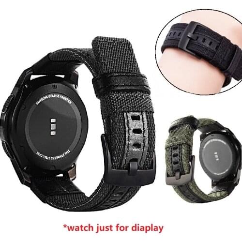 New design hight quality Nylon canvas fabric mix leather strap for men fit Jeep JP15203 Casio Citizen Seiko watch 22mm watchband