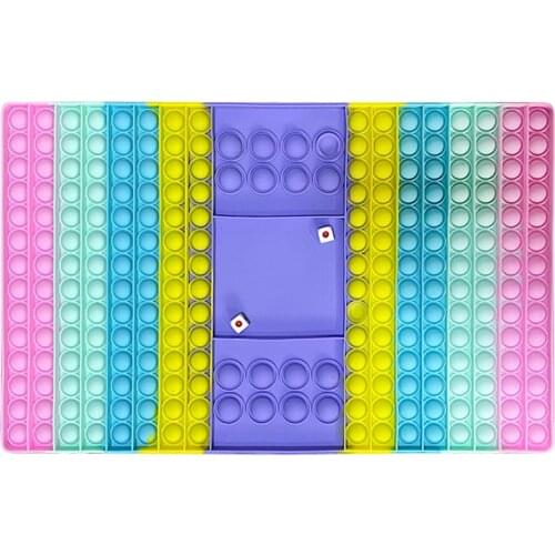 42cm Push Bubble Board Chess Big Size Rainbow Sensory Toy Anti-stress Fidget Stress Reliever Toys for Adults Kids