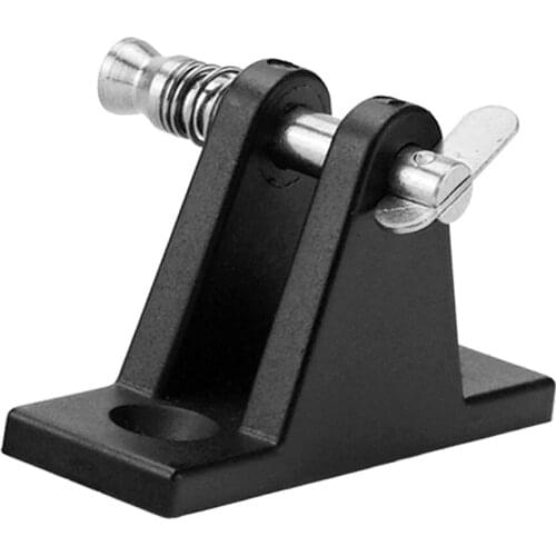 Boat Bimini Top Nylon Deck Hinge with Quick Release Pin 2 Holes w/ Stainless Steel Mounting Screws