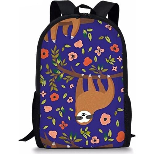 Girls Kawaii Animal Printed School Bag for Kids Big Capacity Children School Backpack Sloth Design School Suppiles Tredny