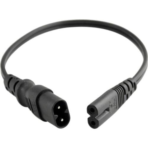 IEC 60320 C8 Plug to C7 Receptacle Male to Female Extension Power Supply Main Adapter Cable 25m White Color