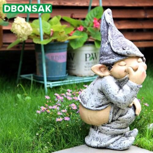 Funny Figure Naked Light Ass Decoration Elf Personage Decoration Little Boy Sculpture Outdoor Lawn Courtyard Garden Decoration