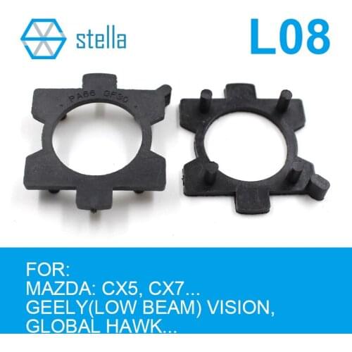 Stella 2pcs H7 LED headlight Holders/Adapters Lamp Base for MAZDA: CX5,CX7/for GELLY low beam VISION,GLOBAL HAWK bulb accessory