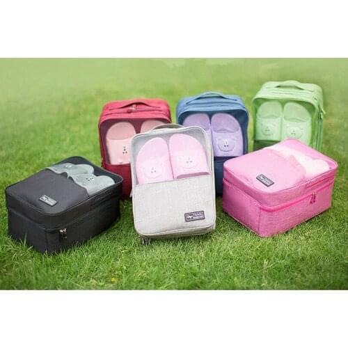 2019 Oxford Cloth 3 Layer Travel Storage Bag for Shoes 6 Colors Available Waterproof Storage Bag