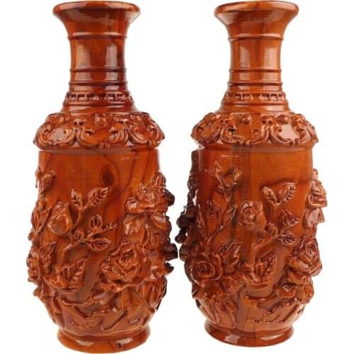 Long Yi rich mahogany vase blossoming fashion decoration gift Home Furnishing decorative ornaments