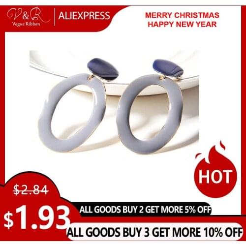 Irregular Wave Hoop Shaped Enamel Drop Dangle Earring, Epoxy Stud Earrings For Women, 2019 Earring Wholesale Cheap Factory Price