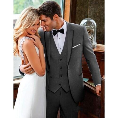 High Quality Mens Suits Groom Tuxedos Groomsmen Wedding Party Dinner Best Man Suits Blazer (Jacket+Pants+Vest+Tie) NO:961