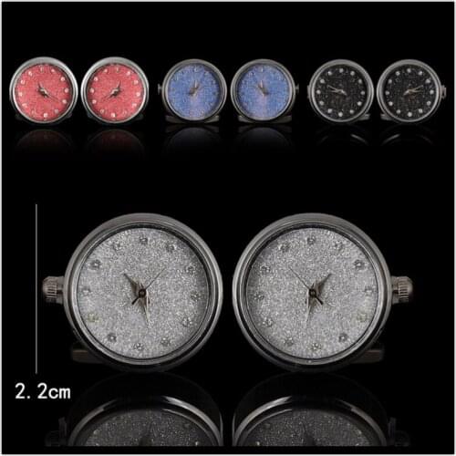 Best New French Shirt Cufflinks Mens Banquet Button Creative Exquisite High Quality Watch Cufflinks Link Gifts