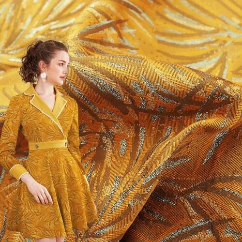 Jacquard womens garment fabric sewing materials for dress skirt coat sewing fabric for curtain upholstery