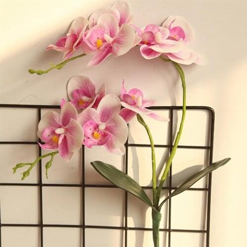 1Pc Artificial Phalaenopsis Flower Home Decoration Wedding Bouquet Realistic Moth Orchid Fake Flower Fake Plant For Wedding