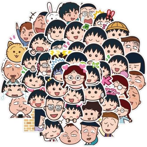 10/50pcs Creative Cute Self-made Chibi Maruko-chan DIY Stickers Diary Album Decoration scrapbooking child stationery stickers