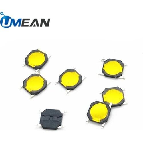100pcs 4 Foot Microwave Touch Interruptor Switch 4*4*0.8 Waterproof Micro Membrane SMD Push Button Reset Switches