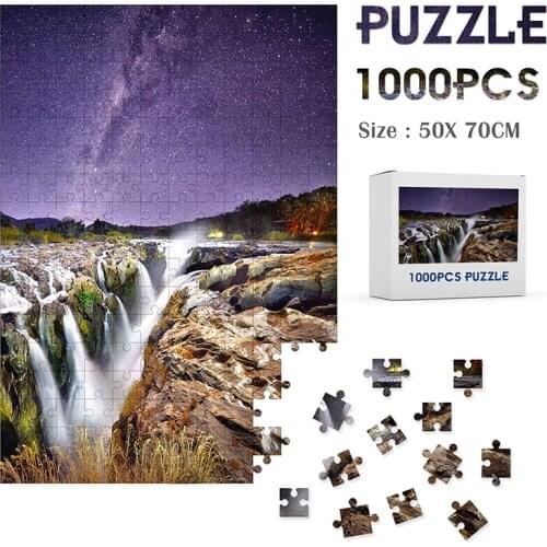 70*50cm 1000pcs Jigsaw Puzzle Landscape Wooden Puzzles Games Educational Toys For Children Adults Bedroom Home Decoration