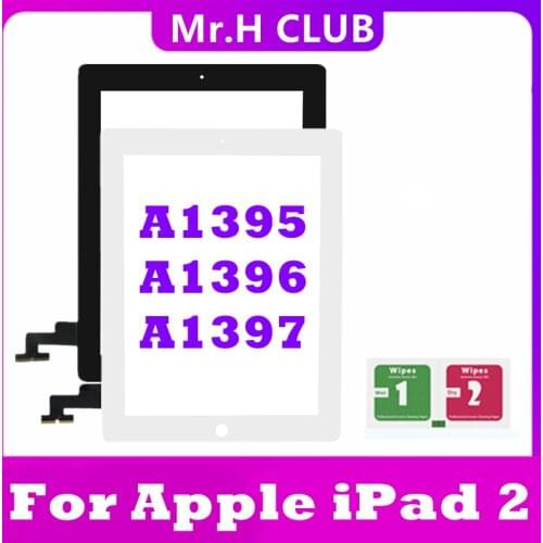 9.7" Touch Screen For iPad 2 A1395 A1396 A1397 Touch Panel LCD Outer Display Replacement Digitizer Sensor Glass 100% Tested