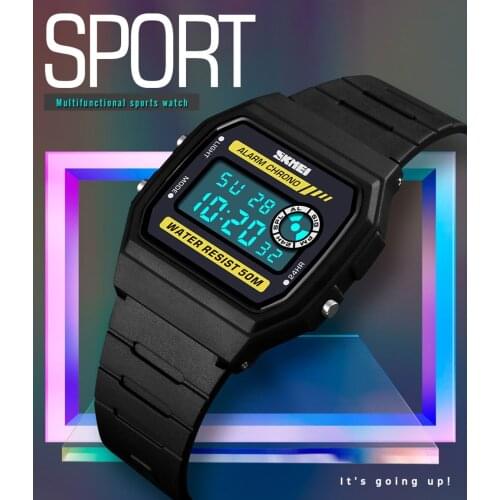 SKMEI Couple Fashion Sport Watch Women Wristwatch Stopwatch Alarm Clock Waterproof PU Strap Ladies Digital Watch reloj mujer